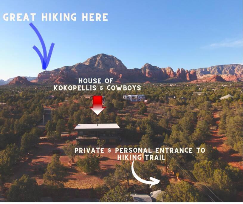 Close To Fresh Creek! Sleeps 12 ~ Amazing Views W/Serene Open Space ~ Hot Tub + Game Room ~ Trails Outside Sedona Kültér fotó